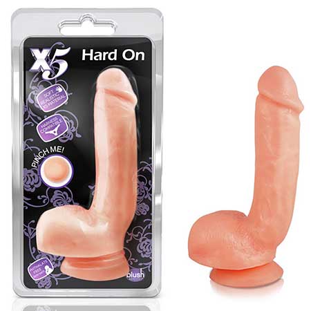 Blush X5 Hard On Realistic Dildo (White)