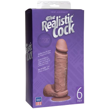 The Realistic Cock - UR3 - 6 Inch Brown