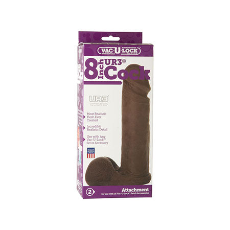 Vac-U-Lock - 8-Inch ULTRASKYN Cock Black