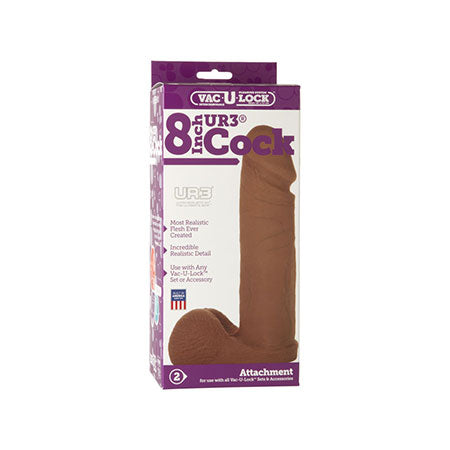 Vac-U-Lock - 8-Inch ULTRASKYN Cock Brown