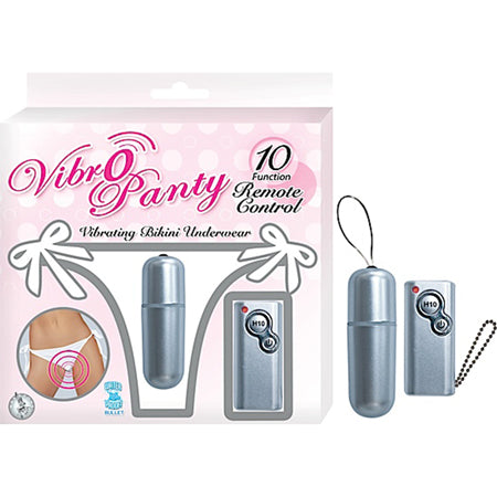Vibro Panty With Multispeed Waterproof Remote Bullet (White)