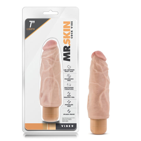 Dr. Skin Vibe 9 Realistic 7.5 in. Vibrating Dildo Beige