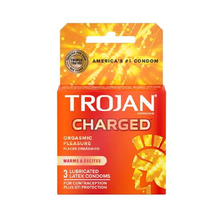 Trojan Charged w-Intensified Lubricant Condoms (3 pack)