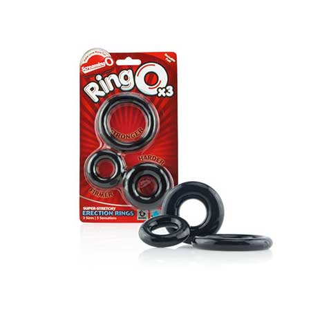 Screaming O RingO 3-Pack Black of Asst Sizes (Box of 6)
