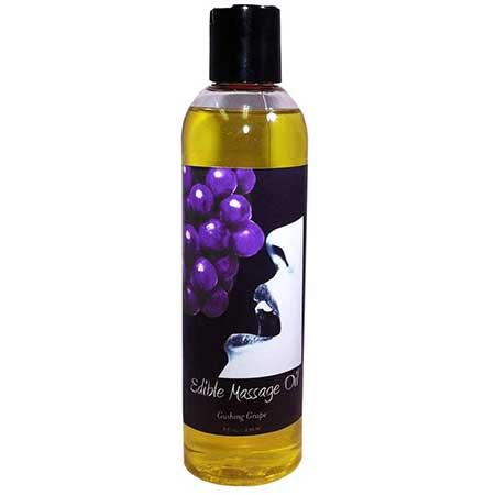 Earthly Body Edible Massage Oil Grape 8oz.