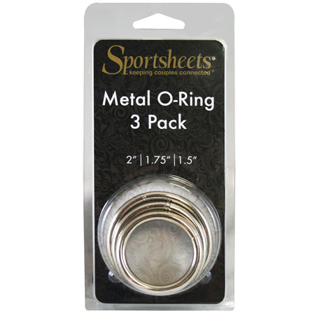 Sportsheets Metal O-Ring 3-Pack Silver