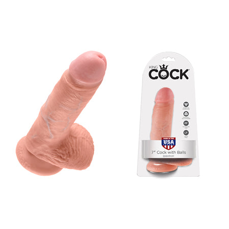 King Cock - 7in Cock W- Balls Flesh