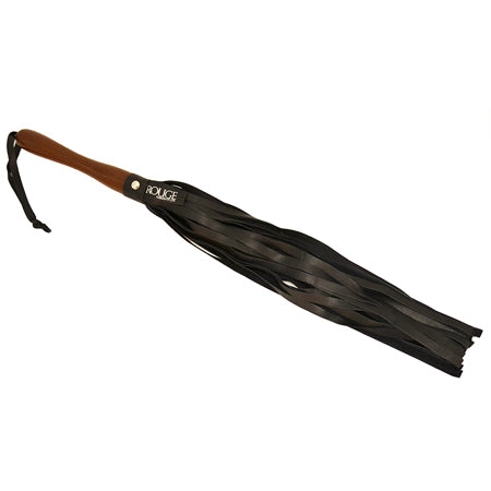 Rouge Wooden Handle Flogger Black