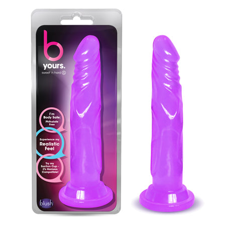 B Yours Sweet 'n Hard 5 Realistic 7.5 in. Dildo Purple