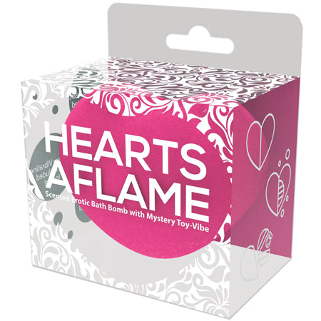 Hearts A Flame Erotic Lovers Bath Bomb Heart Shape Scented Bath Bomb With Mystery Toy Vibe