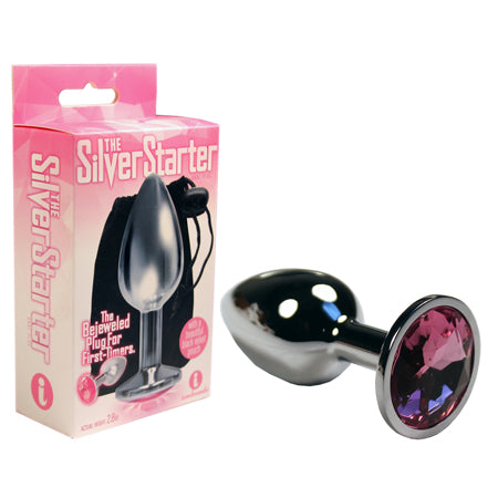 The 9's, The Silver Starter, Bejeweled Stainless Steel Plug Pink