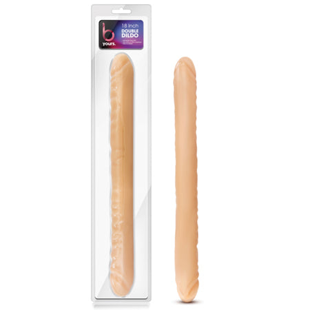 B Yours - 18in Double Dildo - Beige