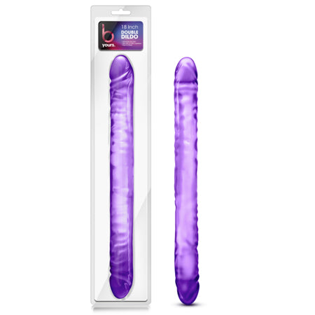 B Yours - 18in Double Dildo - Purple