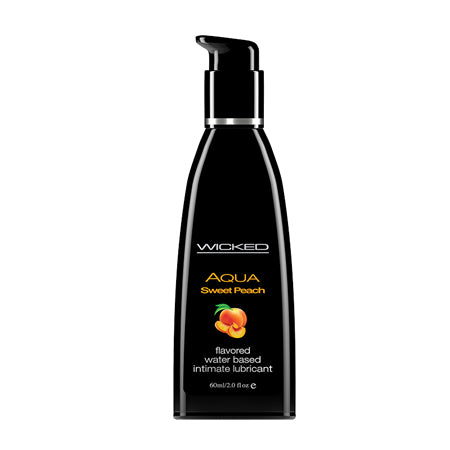 Wicked Aqua Sweet Peach Water-Based Lubricant 2 oz.