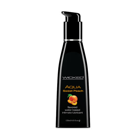 Wicked Aqua Sweet Peach Water-Based Lubricant 4 oz.