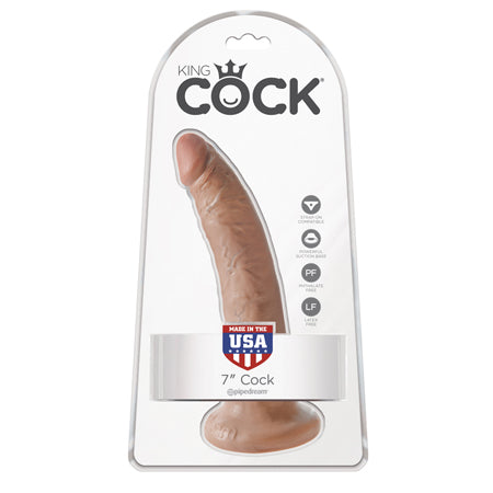 King Cock 7in Cock - Tan