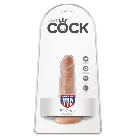 King Cock 5in Cock - Tan