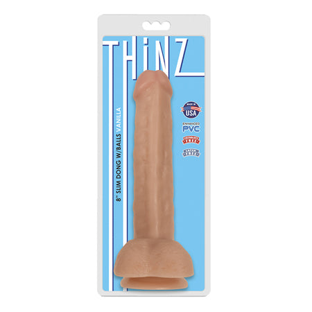 Thinz 8in Slim Dong w-Balls Vanilla