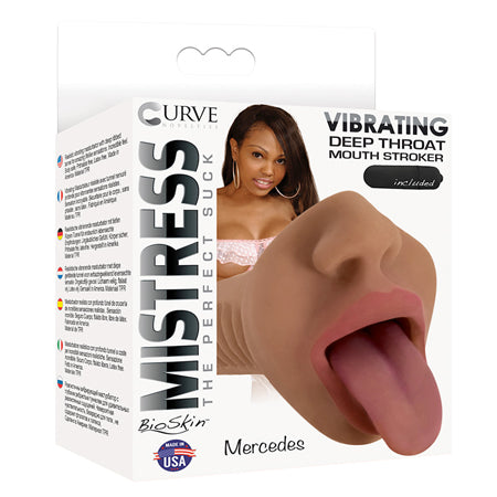 Curve Toys Mistress Perfect Suck Mercedes Vibrating Deep Throat Mouth Stroker Br