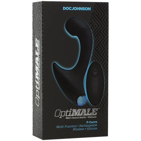 OptiMALE Vibrating P-Massager with Wireless Remote Black