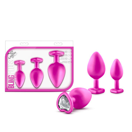 Luxe Bling Plug Training Kit Pink with White Gem