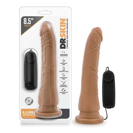Dr. Skin Remote-Controlled Realistic 8.5 in. Vibrating Dildo Tan
