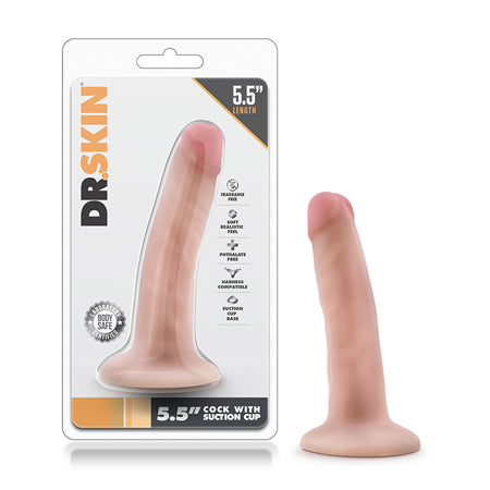 Dr. Skin - 5.5 Inch Cock With Suction Cup - Vanilla