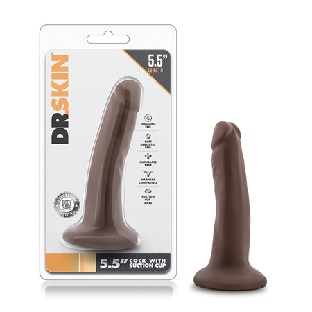 Dr. Skin - 5.5 Inch Cock With Suction Cup - Chocolate