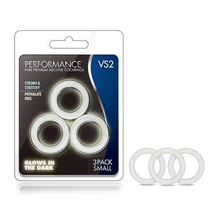 Performance - VS2 Pure Premium Silicone Cockrings - Small - White