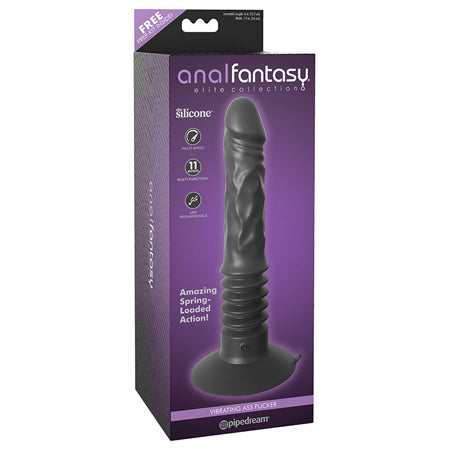 Anal Fantasy Elite Vibrating Ass Fucker 12 in. Thrusting Dildo With Suction Cup