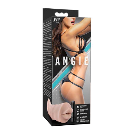 M for Men Angie Oral Stroker with Bullet Vibrator Beige