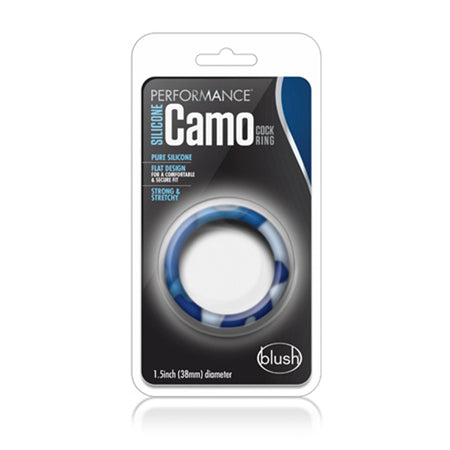 Performance - Silicone Camo Cock Ring - Blue Camoflauge