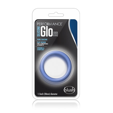Performance - Silicone Glo Cock Ring - Blue Glow