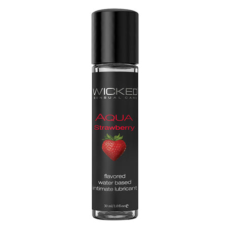 Wicked Aqua Strawberry Water-Based Lubricant 1 oz.