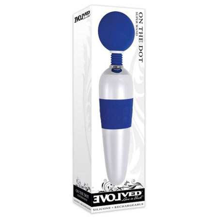 Evolved On The Dot Wand 7 Vibrating Functions 4 Speeds Per Function Silicone Head USB Rechargeable Cord Included Waterproof