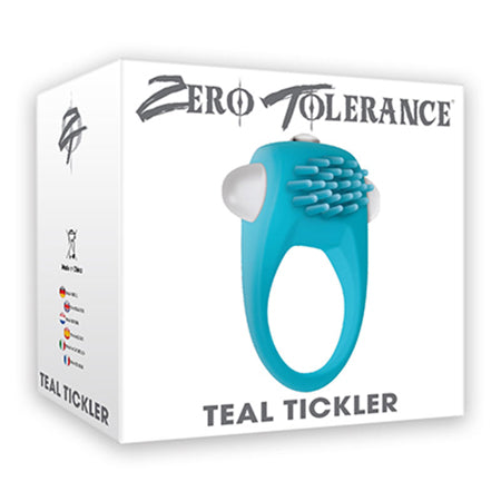 ZT The Teal Tickler Cockring 1 Speed Motor Silicone Waterproof