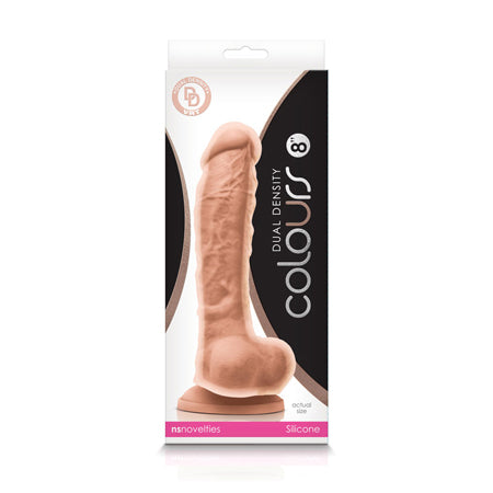 Colours - Dual Density - 8in Dildo - White