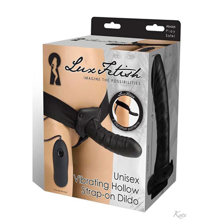 Lux Fetish Vibrating Hollow Strap-on Dildo