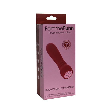 FemmeFunn Booster Bullet Silicone 20 Function Maroon