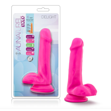 Au Natural - Bold - Delight - 6in Dildo - Pink