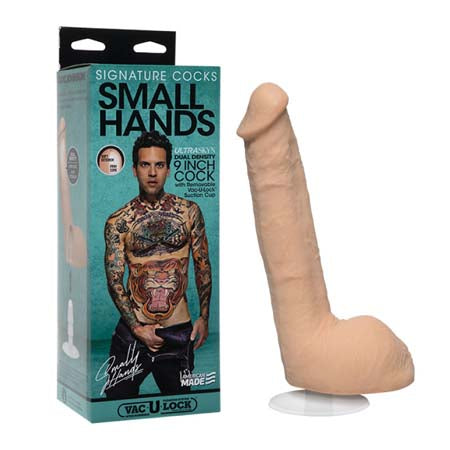 Signature Cocks Small Hands 9 inch ULTRASKYN Cock with Removable Vac-U-Lock Suction Cup Vanilla