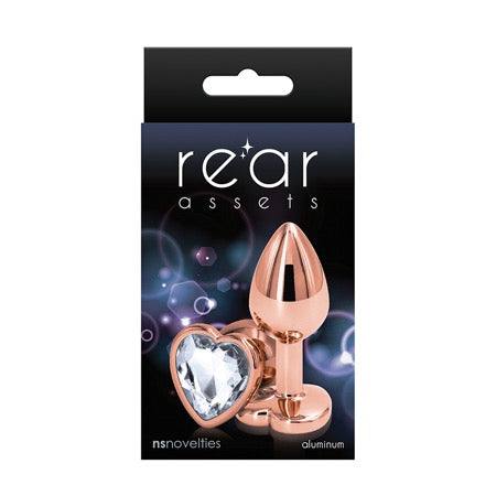 Rear Assets Rose Gold Heart Small Clear