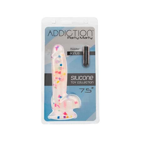 Addiction Confetti Dong 7.5in W-PowerBullet