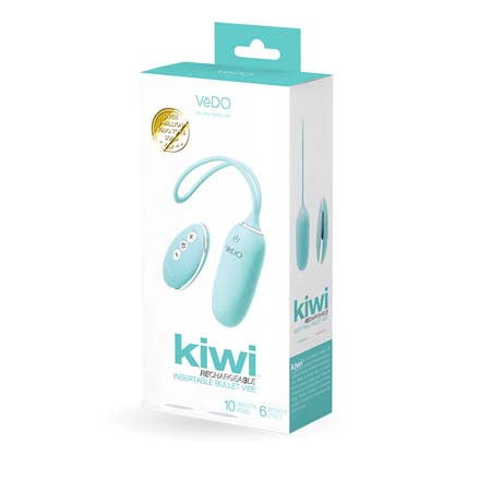 Vedo Kiwi Rechargeable Insertable Tease Me Turquise Bullet