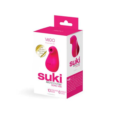 Suki Sonic Suction Rechargeable Vibrator Foxy Pink