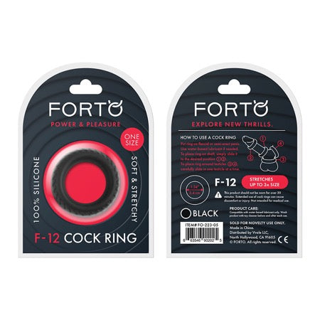 Forto F-12: 35 mm 100% Liquid Silicone C-Ring Black