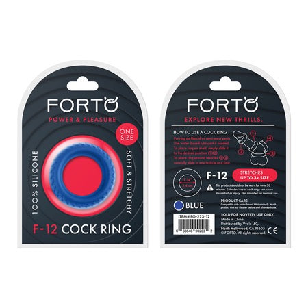 Forto F-12: 35 mm 100% Liquid Silicone C-Ring Blue