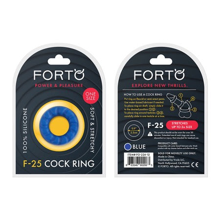 Forto F-25: 23 mm 100% Liquid Silicone C-Ring Blue
