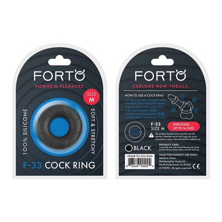 Forto F-33: 21Mm 100% Liquid Silicone C-Ring Med Black