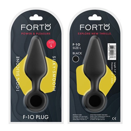 Forto F-10: Silicone Plug W- Pull Ring Lg Black